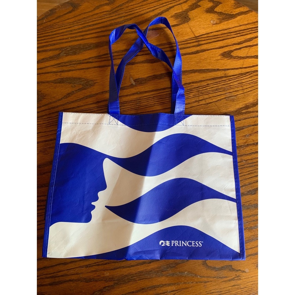Princess Cruises Blue White Reusable Tote Bag Sea Witch Logo Shopping Souvenir
